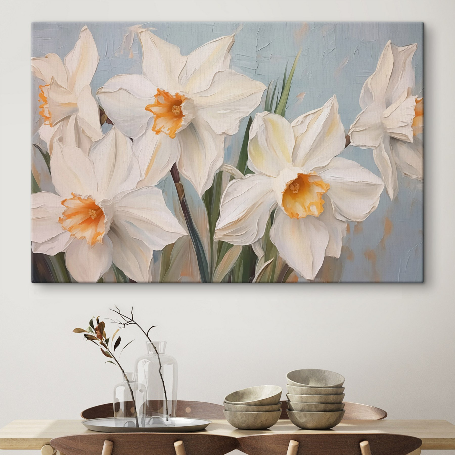 Painting of white flowers