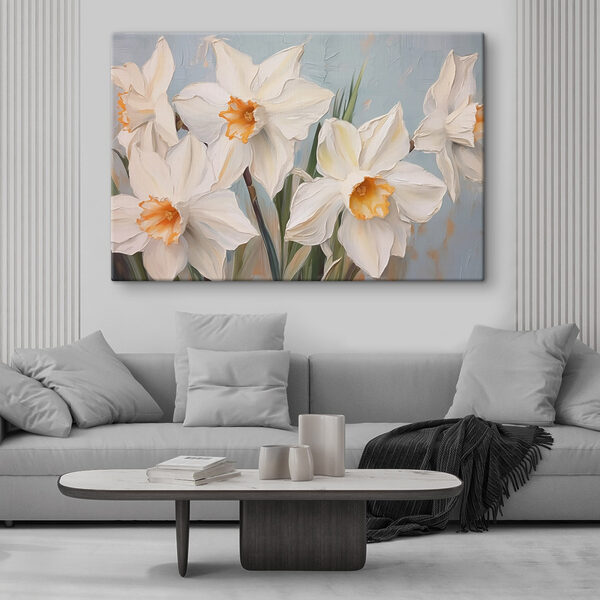 Painting of white flowers