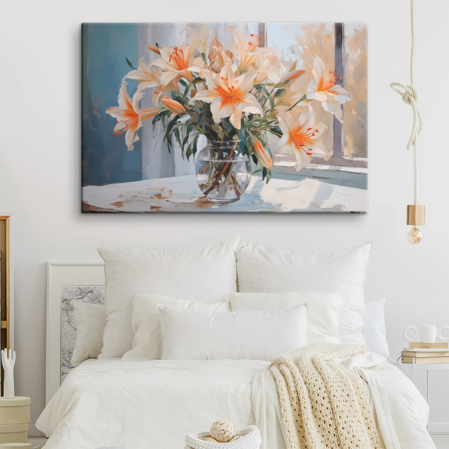 Vase of flowers on a table