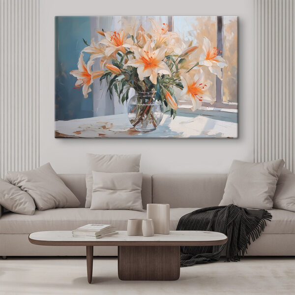 Vase of flowers on a table