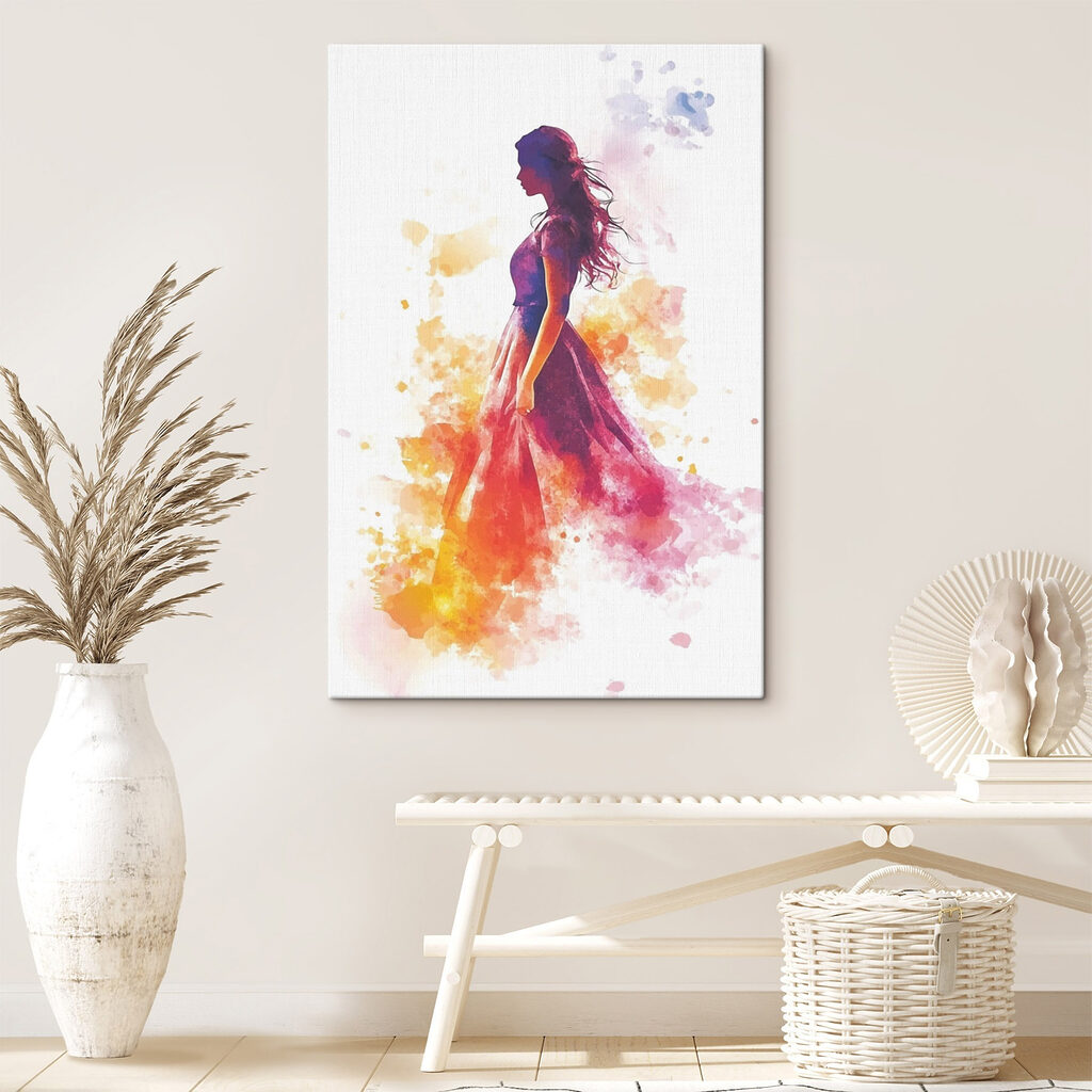 Woman in a dress