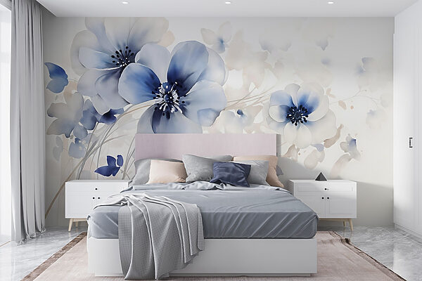 Pittura di fiori su sfondo bianco Pittura di fiori su sfondo bianco