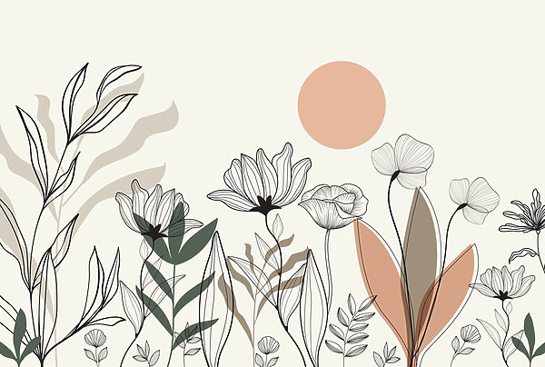 Disegno di fiori e foglie Disegno di fiori e foglie