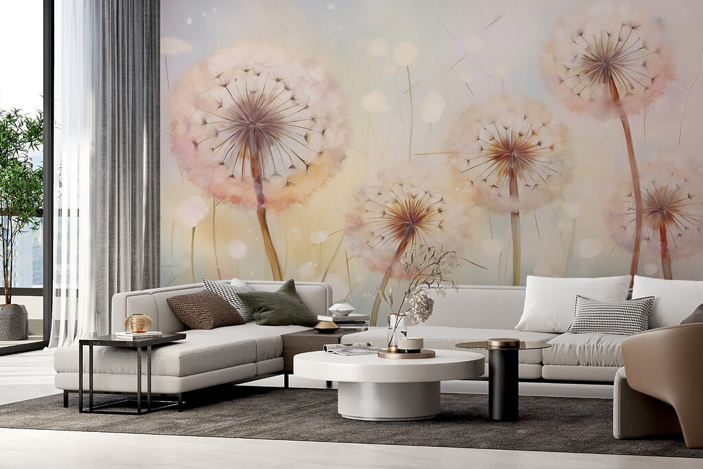 Painting of dandelions