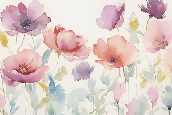 Pittura ad acquerello di fiori Pittura ad acquerello di fiori
