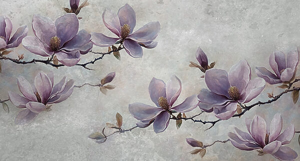 Pittura di fiori su un ramo Pittura di fiori su un ramo