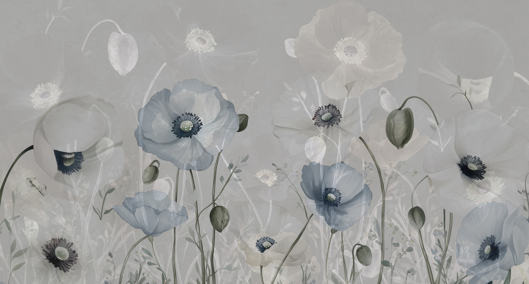 Delicate blooms in soft hues