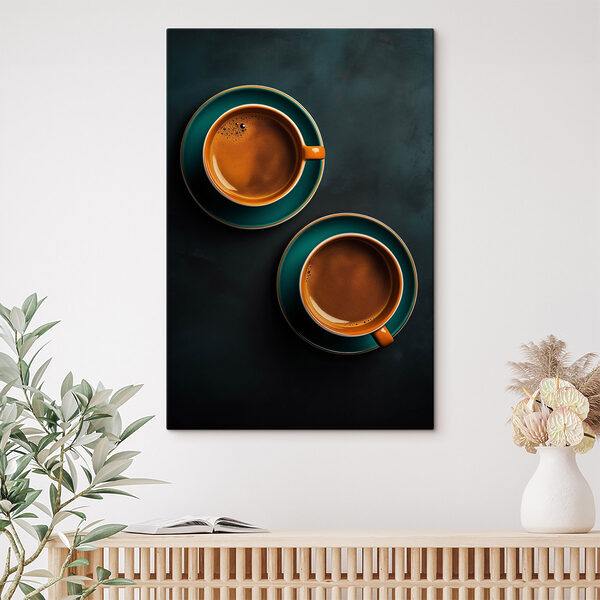 Quadri Quadri Due tazze di caffè con i piattini (COD: s42190)
