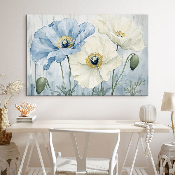 Quadri Dipinto di fiori su sfondo blu (COD: s42191) Quadri Quadri Dipinto di fiori su sfondo blu (COD: s42191)
