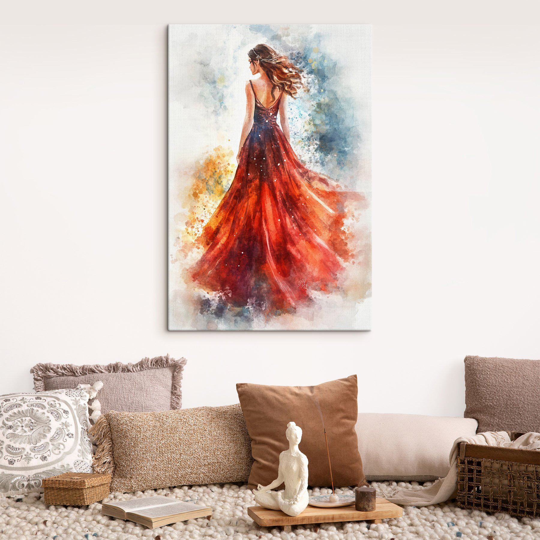 Woman in a red dress Woman in a red dress