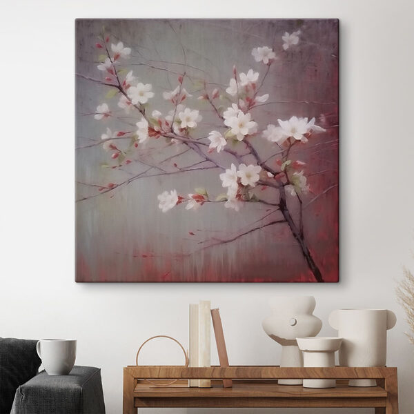 Quadri Quadri Fiori bianchi su un ramo (COD: s42339)