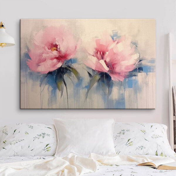 Quadri Dipinto di fiori rosa (COD: s42343) Quadri Quadri Dipinto di fiori rosa (COD: s42343)