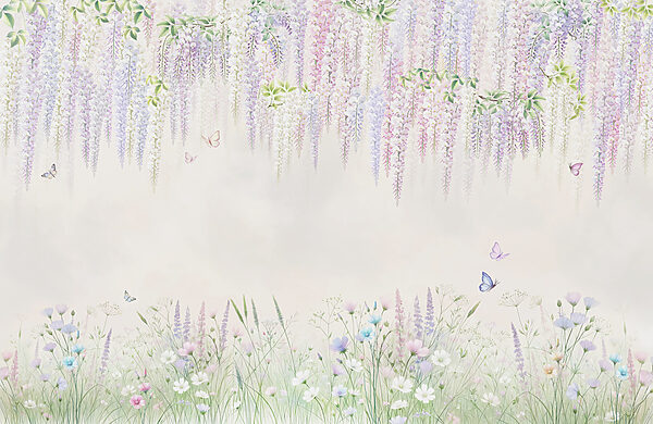 Pittura di fiori e farfalle Pittura di fiori e farfalle