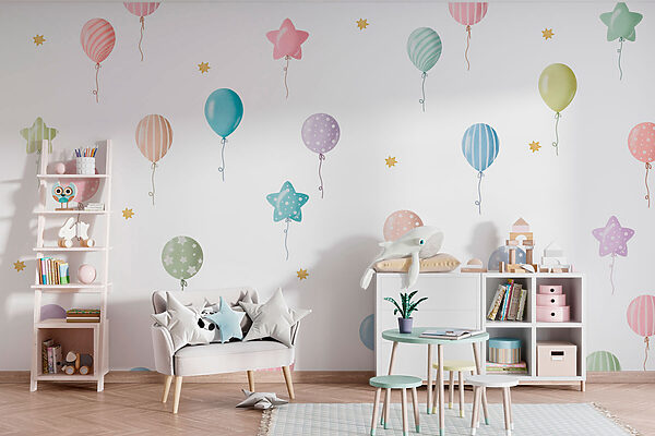 Motivo di palloncini e stelle Motivo di palloncini e stelle