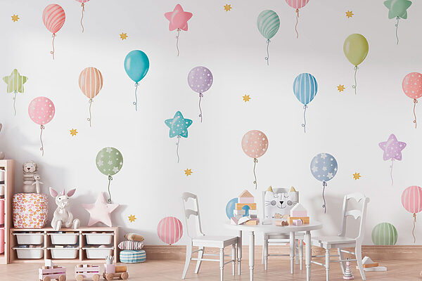 Motivo di palloncini e stelle Motivo di palloncini e stelle