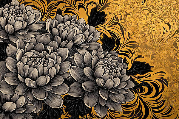 Fiori maestosi dal design intricato Fiori maestosi dal design intricato