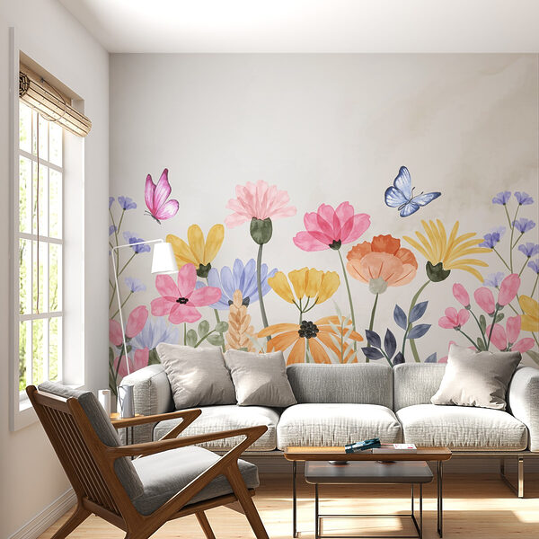 Pittura di fiori e farfalle Pittura di fiori e farfalle