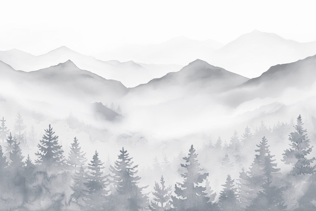 Paesaggio di montagne e alberi Paesaggio di montagne e alberi
