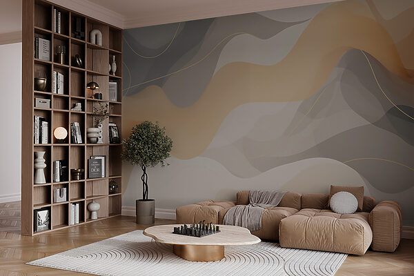 Sfondo bianco e grigio con linee ondulate Sfondo bianco e grigio con linee ondulate