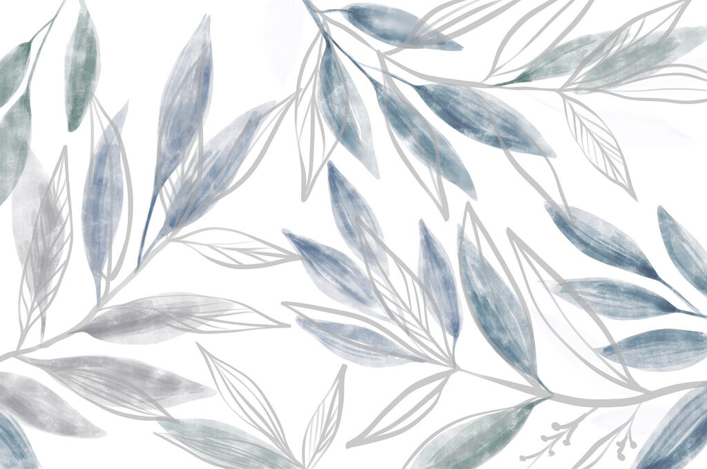 Disegno di foglie ad acquerello ispirato alla natura Disegno di foglie ad acquerello ispirato alla natura