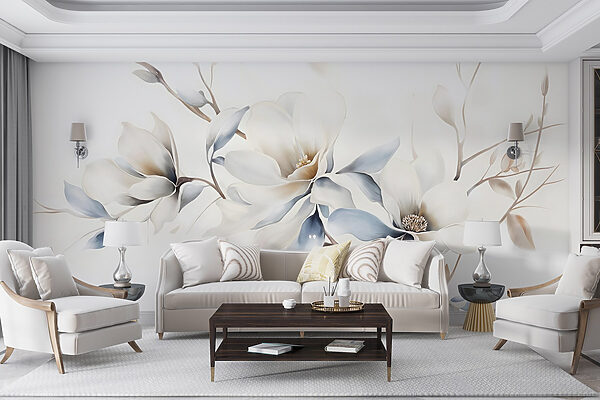 Pittura di fiori su sfondo bianco Pittura di fiori su sfondo bianco