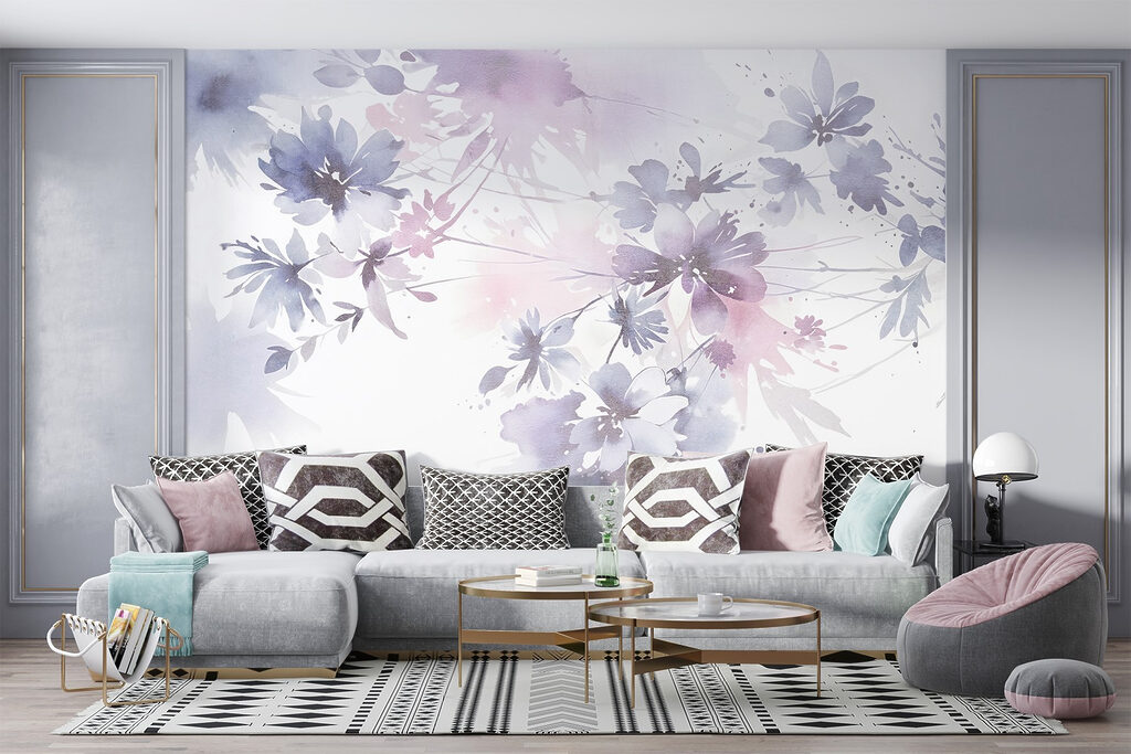 Watercolor painting of flowers