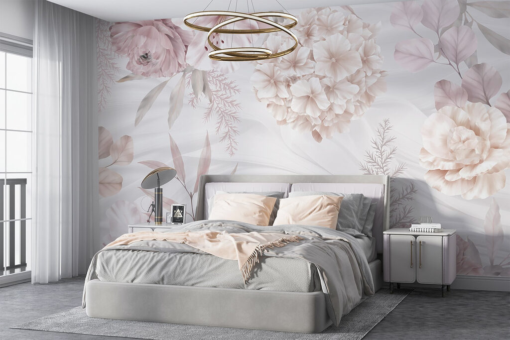 Soft pastel blooms on gentle backdrop