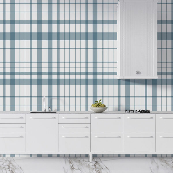 Plaid blu e bianco Plaid blu e bianco