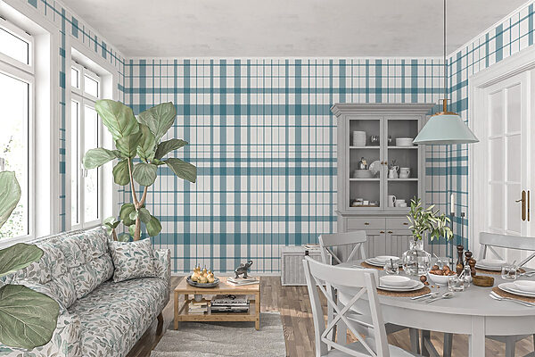 Plaid blu e bianco Plaid blu e bianco