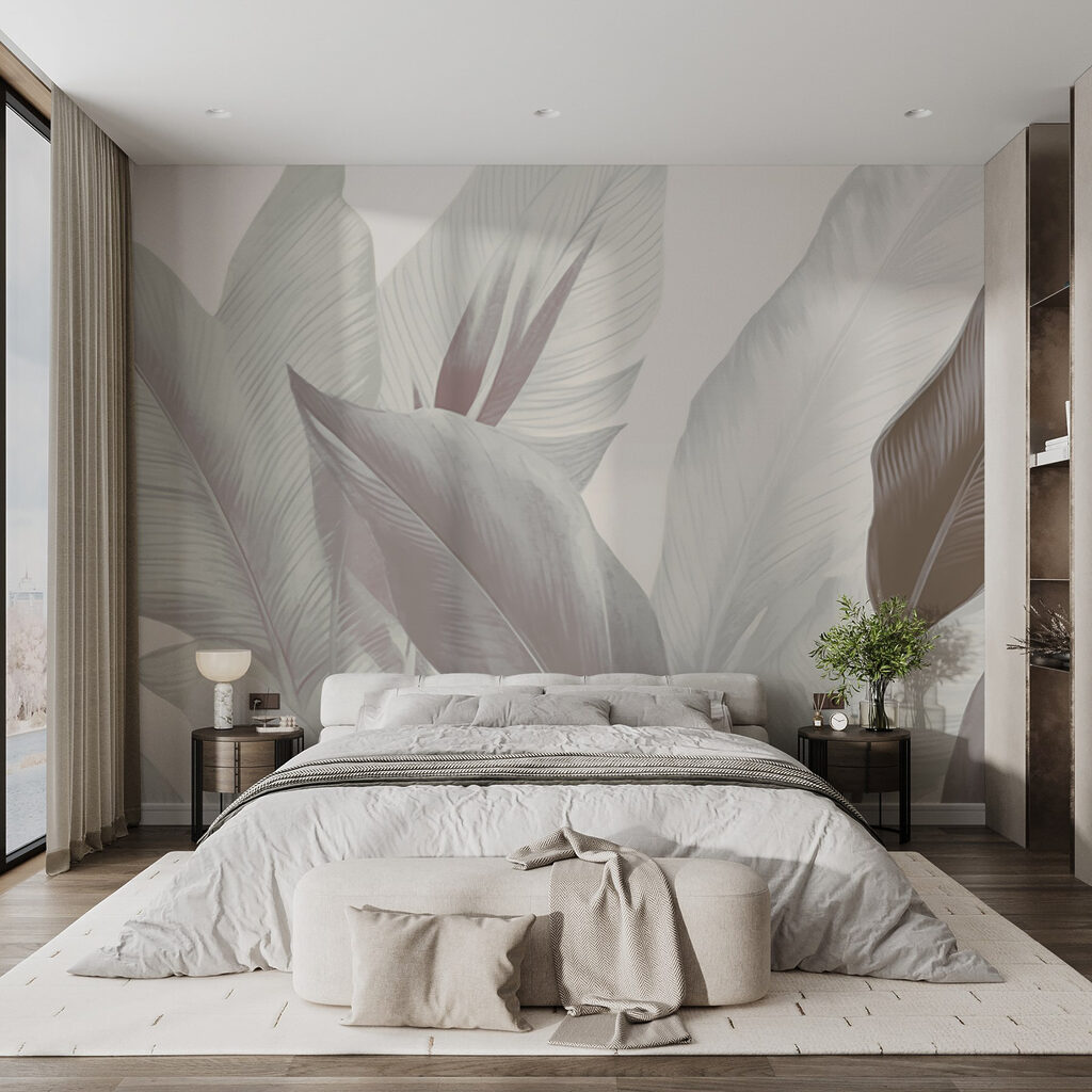 Soft foliage in muted tones