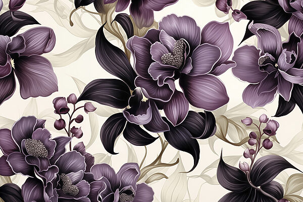 Elegante motivo floreale viola. Elegante motivo floreale viola.