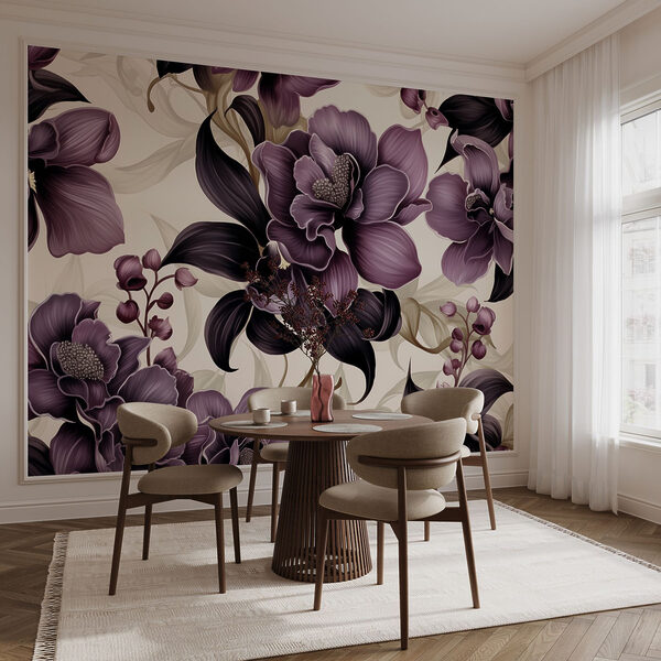 Elegante motivo floreale viola. Elegante motivo floreale viola.