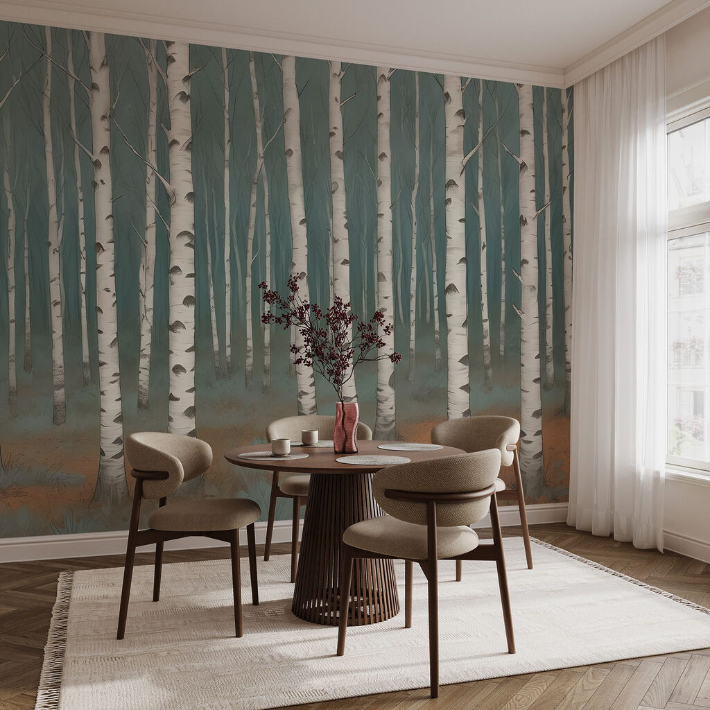 Group of trees in a forest