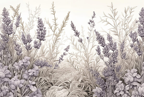 Delicate fioriture di lavanda in armonia. Delicate fioriture di lavanda in armonia.