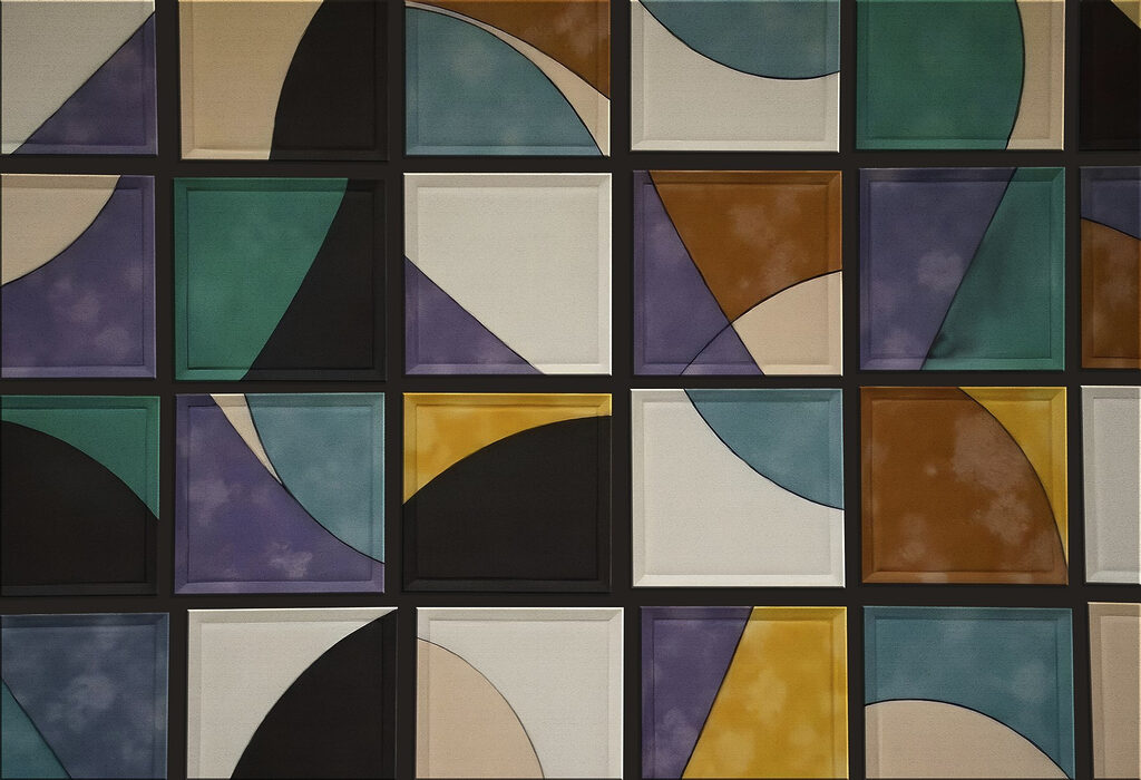 Parete con quadrati di diversi colori Parete con quadrati di diversi colori