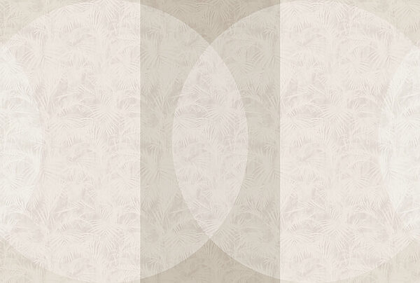 White and gray background with a white circle