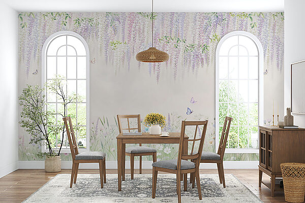 Pittura di fiori e farfalle Pittura di fiori e farfalle