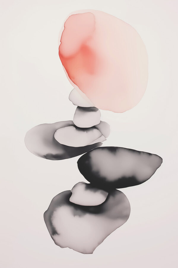 Balanced stones with soft hues