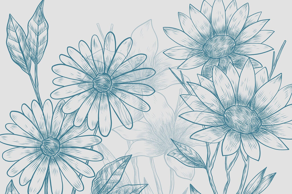 Disegno di fiori e foglie Disegno di fiori e foglie