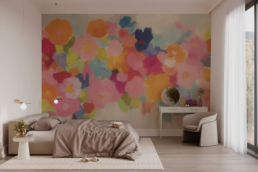 Gruppo di fiori colorati