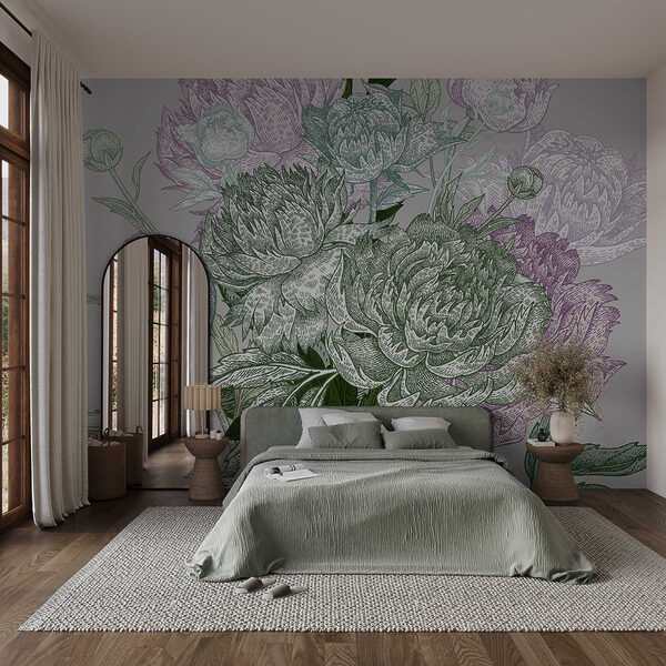 Vibrante illustrazione floreale con dettagli Vibrante illustrazione floreale con dettagli