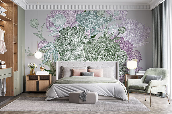 Vibrante illustrazione floreale con dettagli Vibrante illustrazione floreale con dettagli