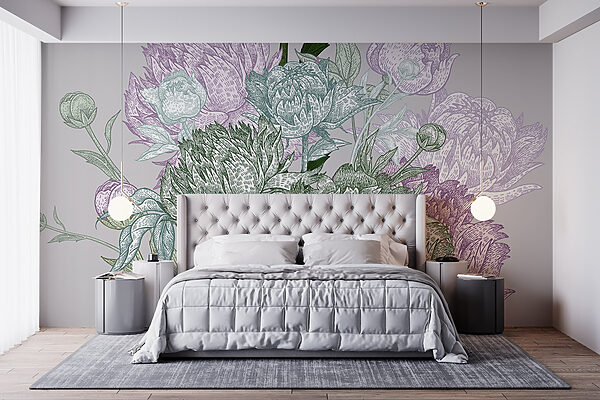 Vibrante illustrazione floreale con dettagli Vibrante illustrazione floreale con dettagli