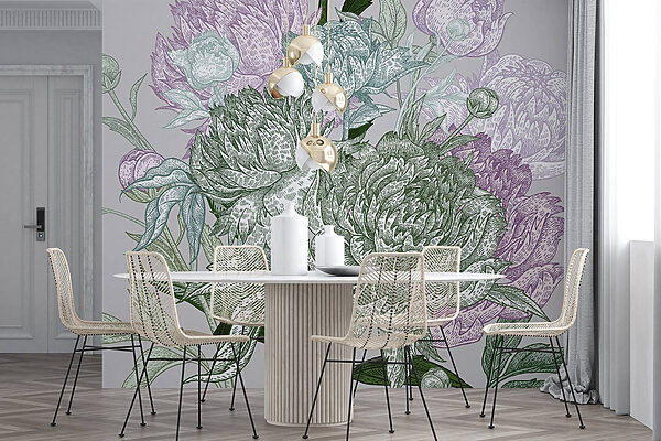 Vibrante illustrazione floreale con dettagli Vibrante illustrazione floreale con dettagli