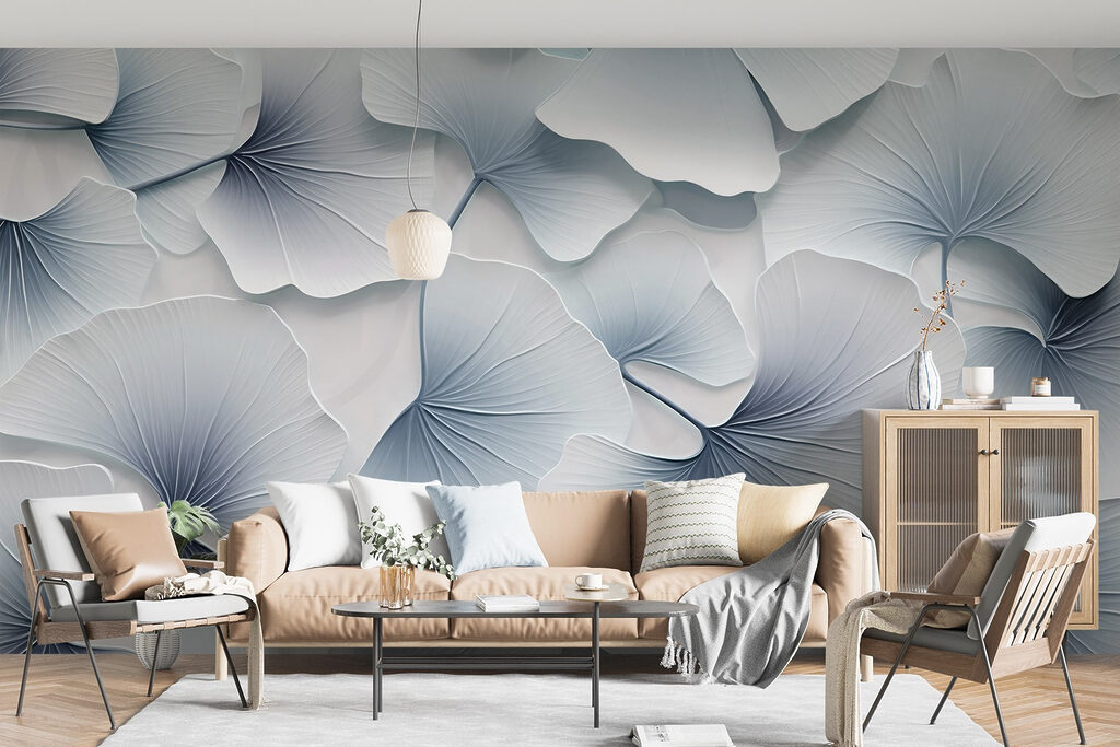 Delicate layers of ginkgo leaves