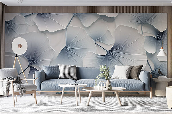 Delicate layers of ginkgo leaves