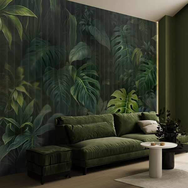 Carta da parati Carta da parati Gruppo di foglie verdi (COD: w08673)