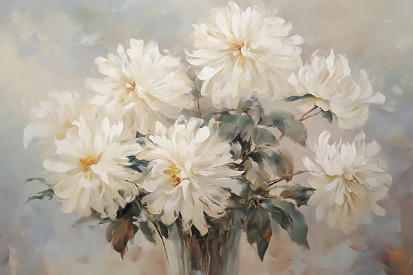 Pittura di fiori bianchi Pittura di fiori bianchi