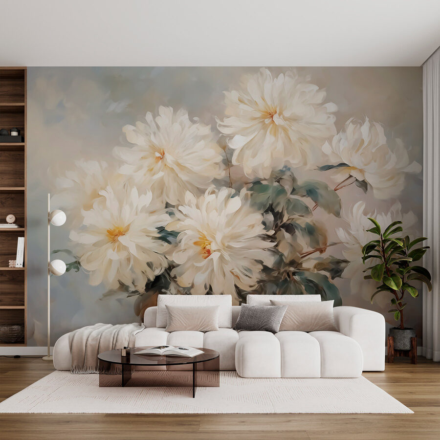 Pittura di fiori bianchi