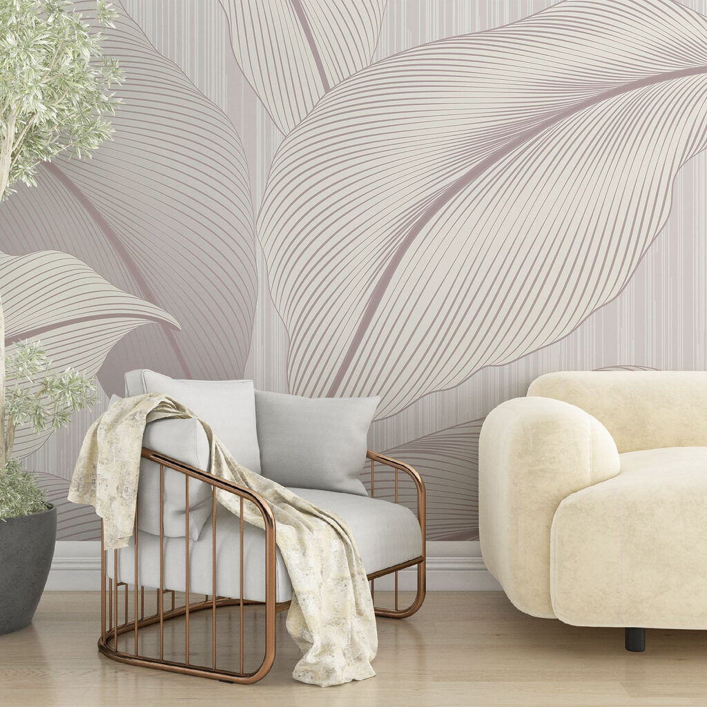 Elegant leaves in soft tones